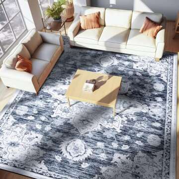 Shilucheng 9x12 Area Rug - Soft, Durable & Washable