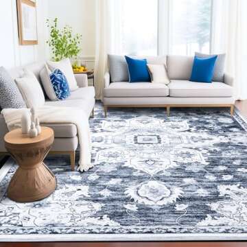 Shilucheng 9x12 Area Rug - Soft, Durable & Washable