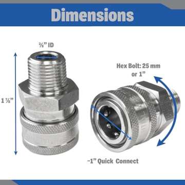 Essential Washer ⅜” Quick Connect Fittings | High Quality Pressure Washer Connectors Set