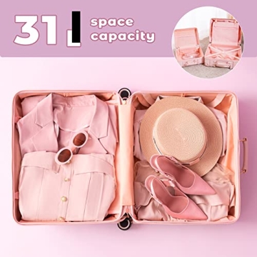 Miss.Box Vintage Luggage Set Cute Retro Suitcase for Women