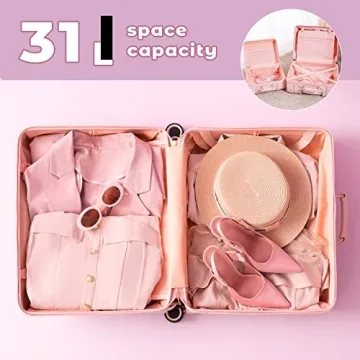 Miss.Box Vintage Luggage Set Cute Retro Suitcase for Women