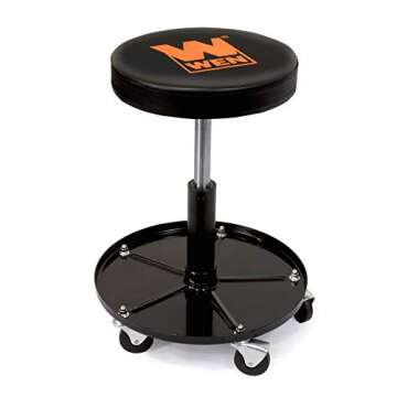 WEN 73012T 300-Pound Capacity Pneumatic Rolling Mechanic Stool