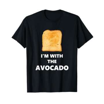 Fun "I'm with the Avocado" Toast Halloween Costume T-Shirt