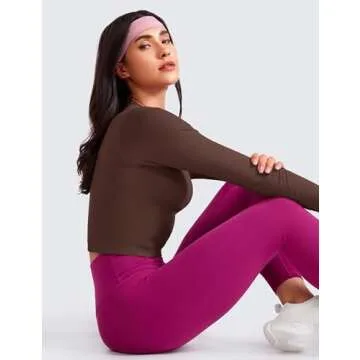 CRZ YOGA Women's Seamless Crop Top for Low-Impact Workouts