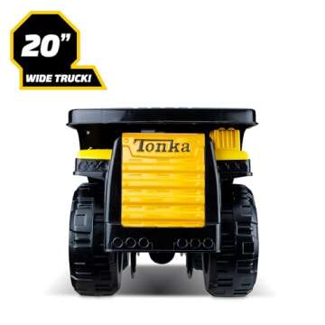 Tonka Steel Classics Toughest Mighty Dump Truck - Made with Steel & Sturdy Plastic, Large Yellow Toy...