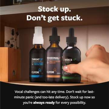 CLYOR Voice37- All Natural Voice Remedy for Singers - Boosts Your Voice - Soothes and Relieve Hoarse...