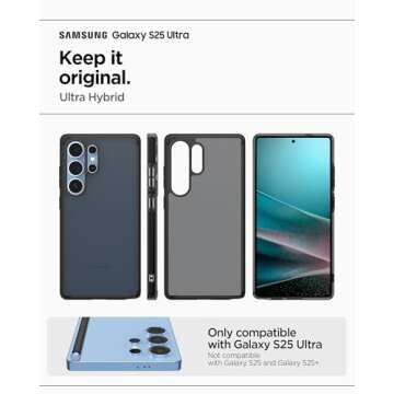 Spigen Ultra Hybrid Designed for Galaxy S25 Ultra Case (2025) [Anti-Yellowing], [Military-Grade Prot...