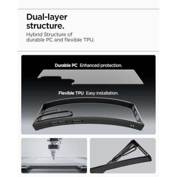 Spigen Ultra Hybrid Designed for Galaxy S25 Ultra Case (2025) [Anti-Yellowing], [Military-Grade Protection] - Frost Black