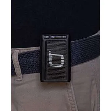 Bumpboxx Wireless Bluetooth Speaker | Clear | Retro Pager Beeper | Outdoor Portable Bluetooth Speaker | MP3 Player | LED Flashlight | Waterproof Speaker | Weighs 3.2oz (Renewed)
