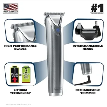 Wahl Stainless Steel Beard Trimmer with Lithium Ion Technology