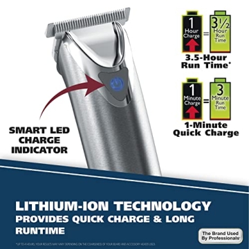 Wahl Stainless Steel Beard Trimmer with Lithium Ion Technology