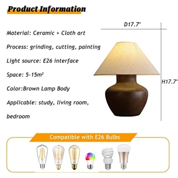 Farmhouse Ceramic Table Lamp Rustic Charm for Every Space