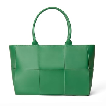 TFTOYC Woven Leather Tote Bag - Stylish Shoulder Bag for Women