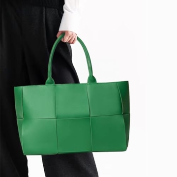 Stylish TFTOYC Woven Leather Tote Bag for Women