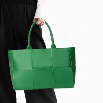 Stylish TFTOYC Woven Leather Tote Bag for Women