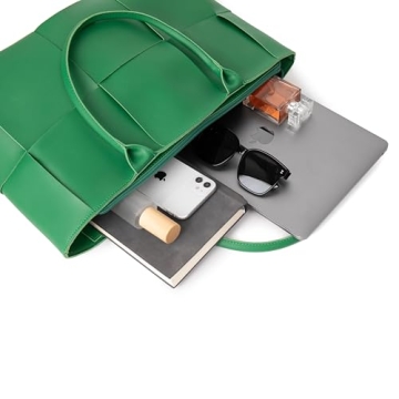 Stylish TFTOYC Woven Leather Tote Bag for Women