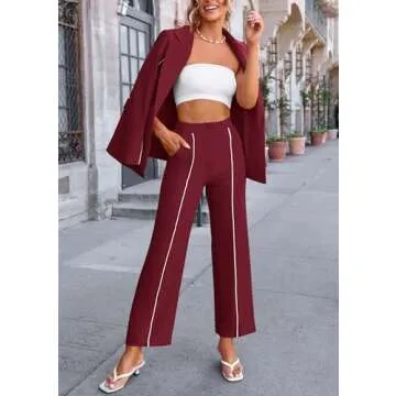 PRETTYGARDEN Women's Blazer Suit Set - Chic & Elegant Outfit