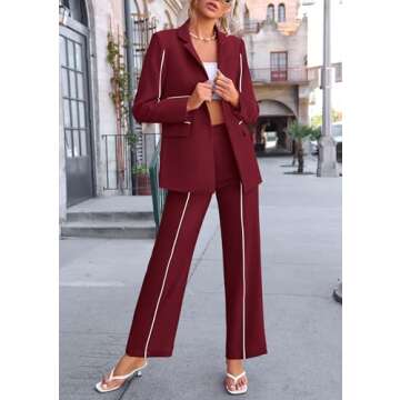PRETTYGARDEN Women's Blazer Suit Set - Chic & Elegant Outfit