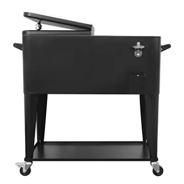 NATTORK 80 Quart Rolling Cooler Cart for Outdoor Events