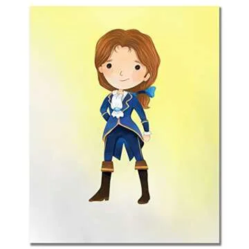 Beauty and The Beast Prints - Set of 6 (8 inches by 10 inches) Original Watercolor Kids Bedroom Nursery Wall Art Decor 8x10 Photos Belle Prince Beast Cogsworth Lumiere Mrs Potts Chip