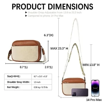 BOSTANTEN Vegan Leather Crossbody Bag Stylish Spacious