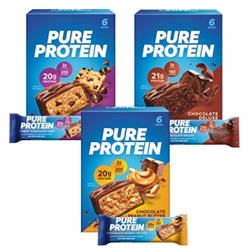 Chocolate Protein Bars Variety Pack - 18 Count