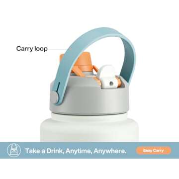 POWCAN 40 oz Insulated Water Bottle with 2-in-1 Straw and Spout Lid, Keep Cold 24H, Leak-Proof, BPA-Free, Double Wall Stainless Steel Water Bottle for Sports, Gym, Travel, and School (Be Free)