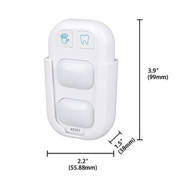 SOARING Timer for Kids,Wireless Battery Powered 2 Minutes Teeth Brush Timer,20 Seconds Hand Washing Timer, Color Indicator Light Stick on Bathroom Timer for Children Training Coach