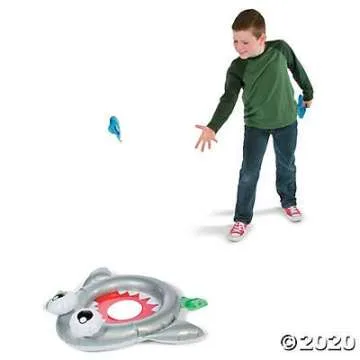 Inflatable Shark Bean Bag Toss Game - Great Pool Toy and Outdoor Activities