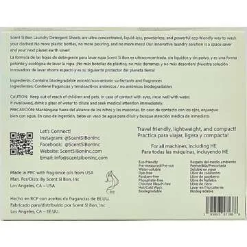 Scent Si Bon Luxury Scented Laundry Detergent Sheets, 60 Loads, Le Vert Scent Inspired by Creed Aven...