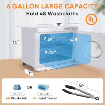ROMECH 23L Hot Towel Warmer Cabinet for Spa and Home