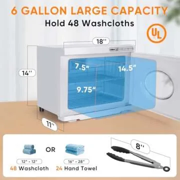 ROMECH 23L Hot Towel Warmer Cabinet for Spa and Home