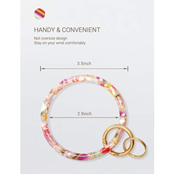 Mymazn Key Ring Bracelet Stylish Keychain for Women