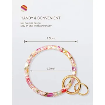 Mymazn Key Ring Bracelet Stylish Keychain for Women