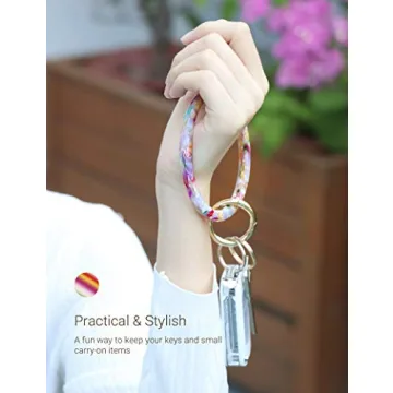 Mymazn Key Ring Bracelet Stylish Keychain for Women