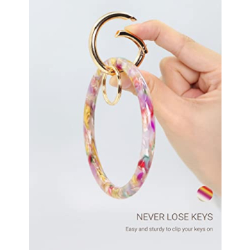 Mymazn Key Ring Bracelet Stylish Keychain for Women