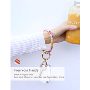 Mymazn Key Ring Bracelet Stylish Keychain for Women