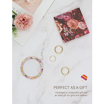 Mymazn Key Ring Bracelet Stylish Keychain for Women