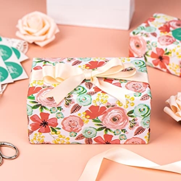 LeZakaa Floral Wrapping Tissue Paper Set for Events
