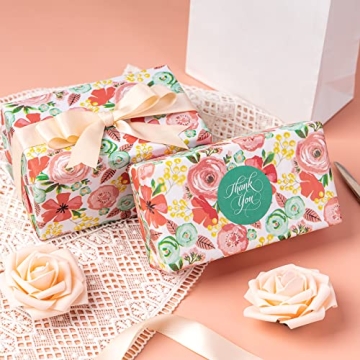 LeZakaa Floral Wrapping Tissue Paper Set for Events