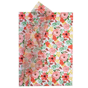 LeZakaa Floral Wrapping Tissue Paper Set for Events