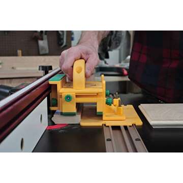 MICROJIG GRR-RIPPER GR-200 Advanced Adjustable Table Saw Pushblock, Yellow