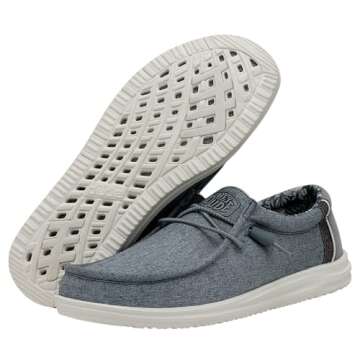 Hey Dude Men's Wally H2O Overcast Size 10 | Men's Shoes | Men Slip-on Loafers | Comfortable & Light-Weight