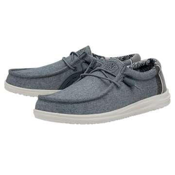 Hey Dude Men's Wally H2O Overcast Size 10 | Men's Shoes | Men Slip-on Loafers | Comfortable & Light-Weight