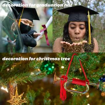 MUXGOA 154 Pcs Bookmark Tassels Bulk for Crafts,Key Chain Tassels for Jewelry Making,Tassels on String,Mini Tassels for Graduation Book Marks(22 Colors, 7 Pcs of Each)