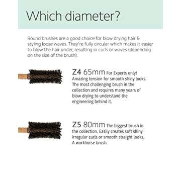 Ibiza Hair Boar Bristle Concave Barrel Brush (Z5-80mm) | Hybrid Boar & Heat Resistant Nylon with Cork Handle | Cuts Blow Drying Time in Half | Ideal for Shiny Irregular Curls or Straight Looks