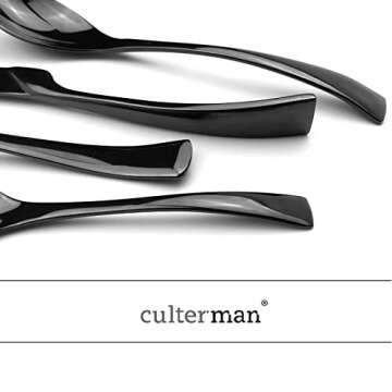 Culterman 20 Piece Black Flatware Set for Modern Dining