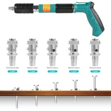Concrete Nail Gun Kit with 200 Nails and Accessories