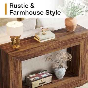 Tribesigns Rustic Console Table for Elegant Home Decor