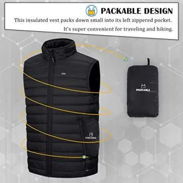 Men's Lightweight Packable Insulated Puffer Vest